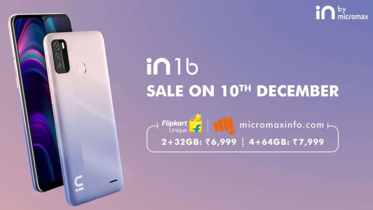 Micromax In 1b Is All Set For First Sale in India on December 10 via Flipkart