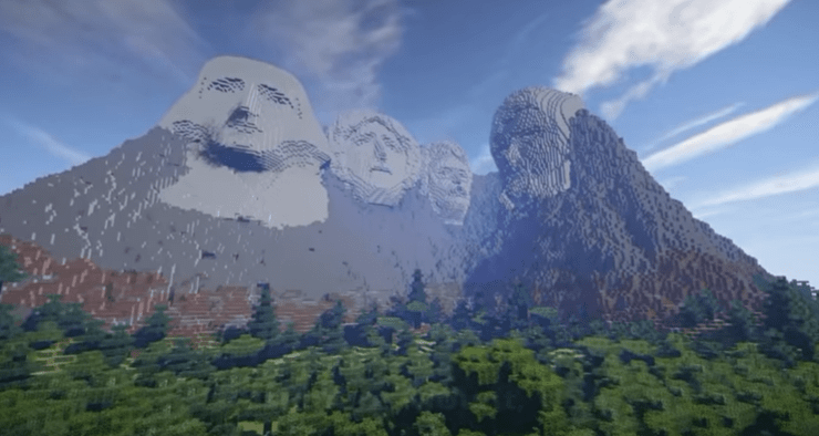 Minecraft Mt. Rushmore Monument