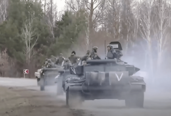 Tanks of Russian troops