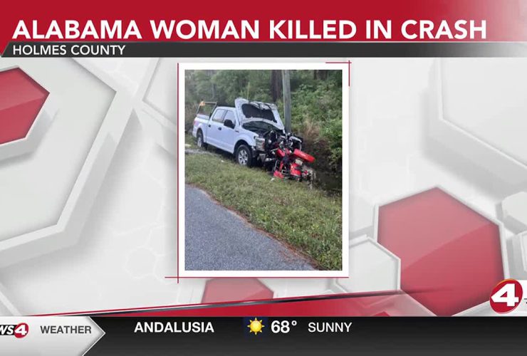 Alabama woman killed in a head-on motorcycle crash in Holmes County