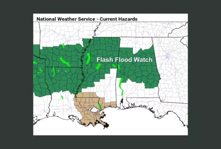 Flood warning issued in Alabama